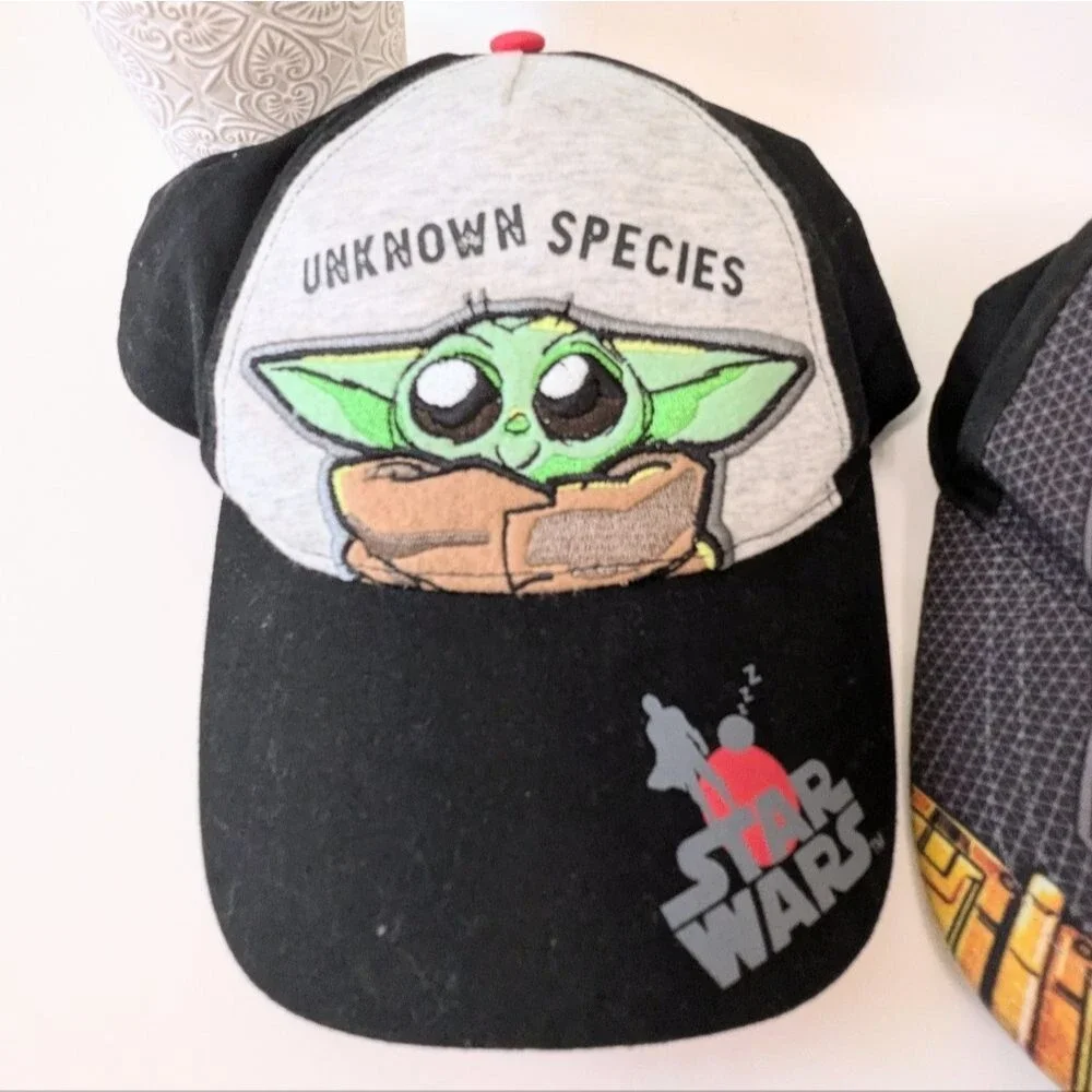 2 Boys Baseball Caps Kids: Batman and Baby Yoda Star Wars